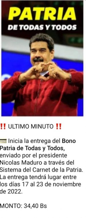 Bono patria de todos