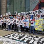 Familiares de presos políticos protestan frente a la sede de la ONU en Caracas